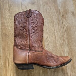 ALDO Leather Western Boots In Classic Brown